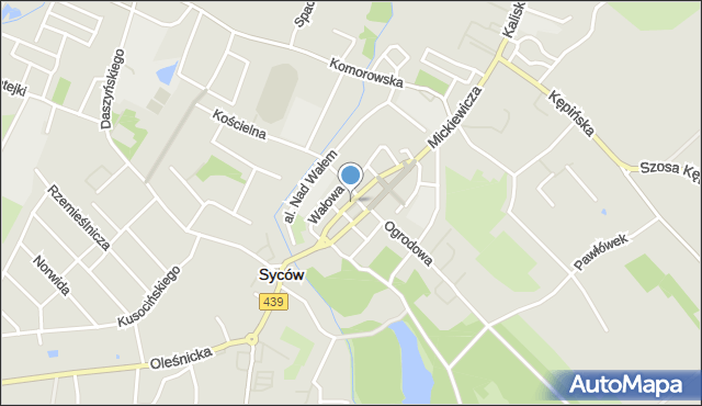 Syców, Plac Wolności, mapa Syców