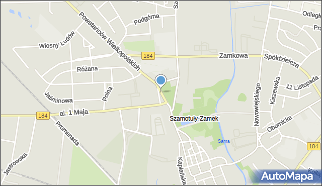Szamotuły, Plac Sienkiewicza Henryka, mapa Szamotuły