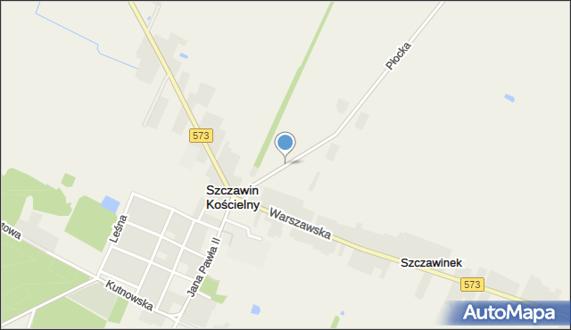 Szczawin Kościelny, Płocka, mapa Szczawin Kościelny