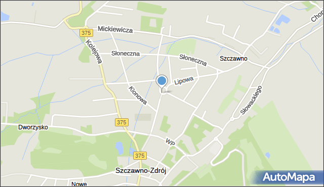 Szczawno-Zdrój, Plac Wolności, mapa Szczawno-Zdrój