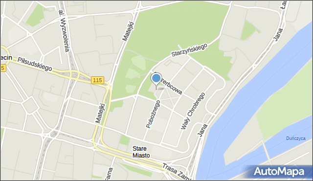 Szczecin, Plac Mickiewicza Adama, mapa Szczecina