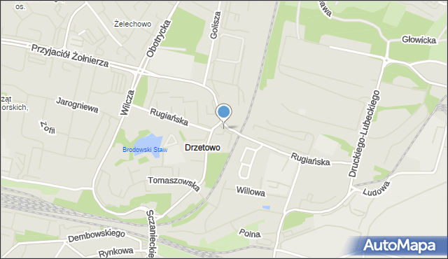 Szczecin, Plac Nauczycieli Tajnego Nauczania, mapa Szczecina