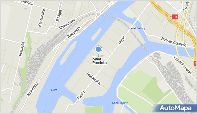 Szczecin, Plac Polskiej Nysy, mapa Szczecina