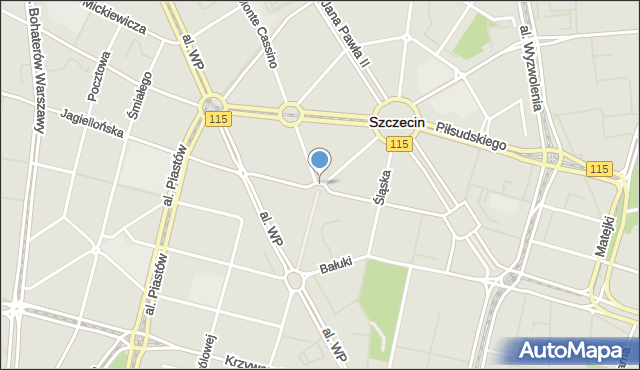 Szczecin, Plac Zamenhofa Ludwika, dr., mapa Szczecina