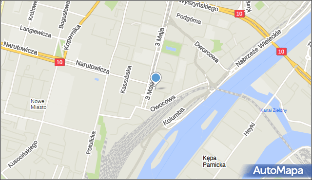 Szczecin, Plac Zawiszy Czarnego, mapa Szczecina