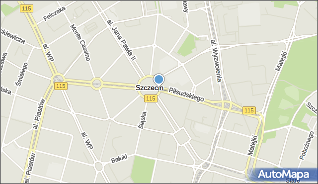 Szczecin, Plac Grunwaldzki, mapa Szczecina