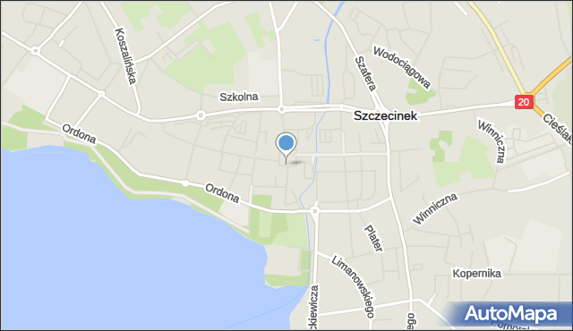 Szczecinek, Plac Wolności, mapa Szczecinek