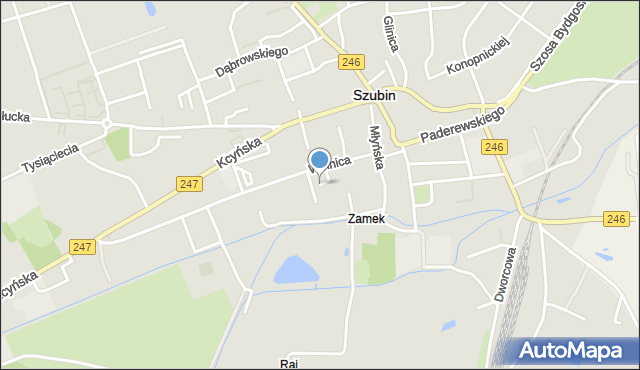 Szubin, Plac Targowy, mapa Szubin