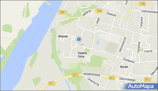 Tarnobrzeg, Plac Tysiąclecia, mapa Tarnobrzegu