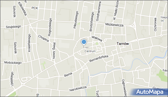 Tarnów, Plac Katedralny, mapa Tarnów