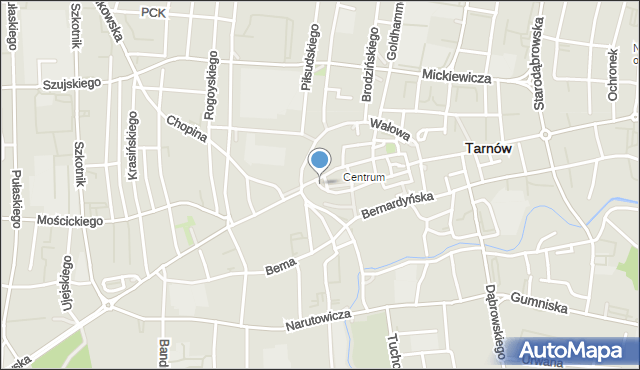 Tarnów, Plac Kazimierza Wielkiego, mapa Tarnów
