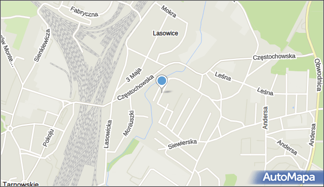 Tarnowskie Góry, Plebiscytowa, mapa Tarnowskie Góry