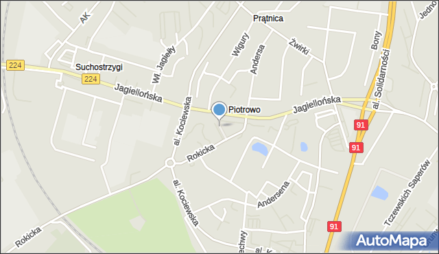 Tczew, Plac Papieski, mapa Tczew