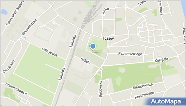 Tczew, Plac Piłsudskiego Józefa, marsz., mapa Tczew