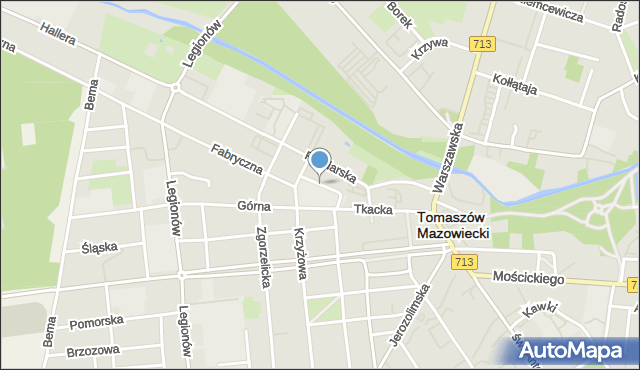 Tomaszów Mazowiecki, Plac Narutowicza Gabriela, mapa Tomaszów Mazowiecki