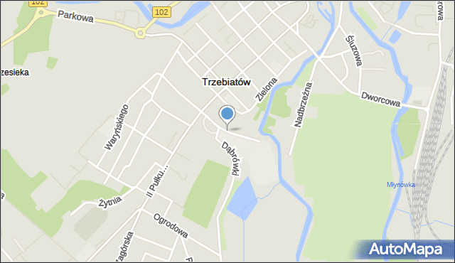 Trzebiatów powiat gryficki, Plac Lipowy, mapa Trzebiatów powiat gryficki