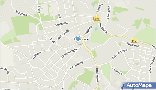 Trzebnica, Plac Piłsudskiego Józefa, marsz., mapa Trzebnica