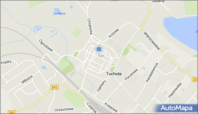 Tuchola, Plac Wolności, mapa Tuchola