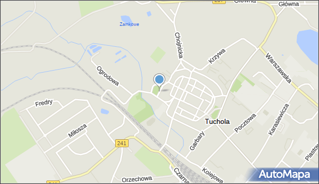 Tuchola, Plac Zamkowy, mapa Tuchola