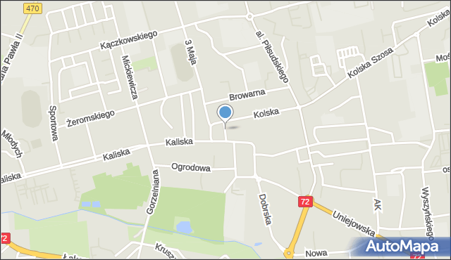 Turek, Plac Wojska Polskiego, mapa Turka