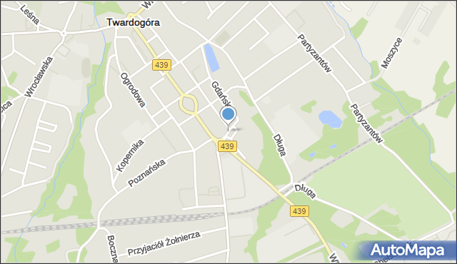 Twardogóra, Plac Targowy, mapa Twardogóra