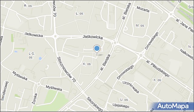 Tychy, Plac Korfantego Wojciecha, mapa Tychów