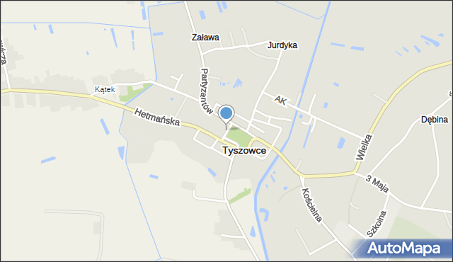 Tyszowce, Plac Konfederacji Tyszowieckiej, mapa Tyszowce