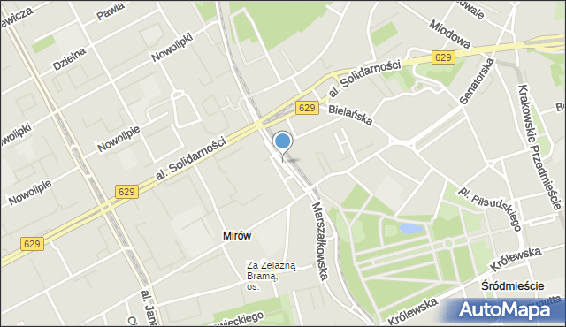 Warszawa, Plac Bankowy, mapa Warszawy