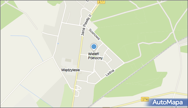 Wieleń powiat czarnkowsko-trzcianecki, Plac Zwycięstwa, mapa Wieleń powiat czarnkowsko-trzcianecki