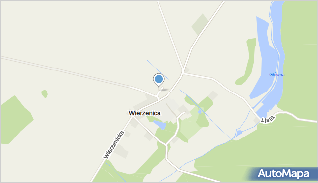 Wierzenica, Plac Cieszkowskiego Augusta, mapa Wierzenica