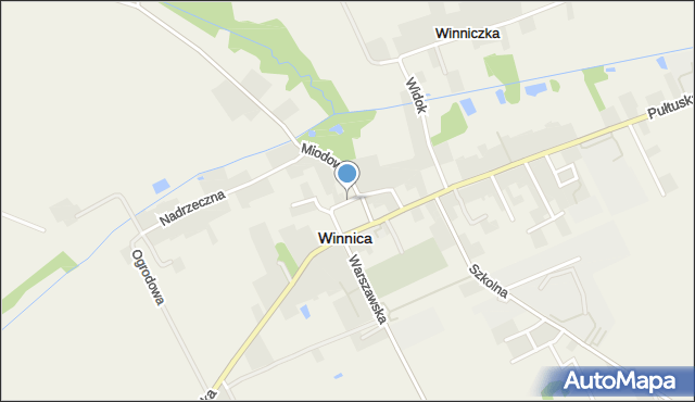 Winnica powiat pułtuski, Plac Jana Pawła II, mapa Winnica powiat pułtuski