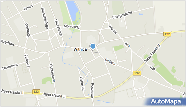 Witnica powiat gorzowski, Plac Wolności, mapa Witnica powiat gorzowski