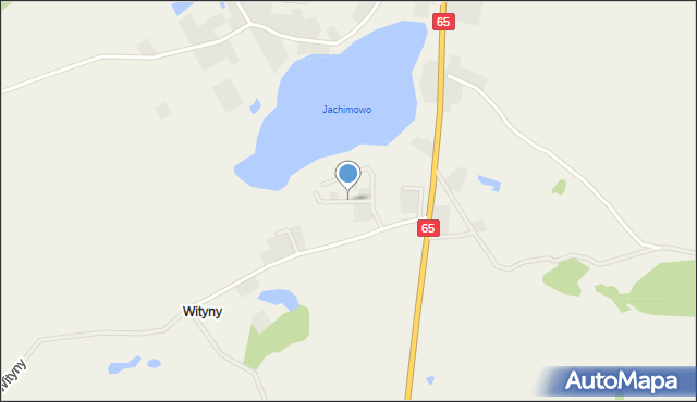 Wityny, Plażowa, mapa Wityny