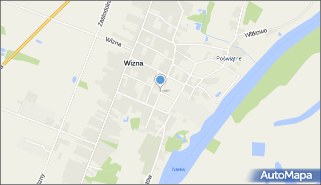 Wizna, Plac Raginisa Władysława, kpt., mapa Wizna