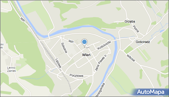 Wleń, Plac Bohaterów Nysy, mapa Wleń