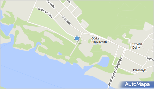 Włocławek, Plażowa, mapa Włocławka