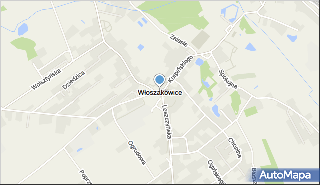 Włoszakowice, Plac 21 Października, mapa Włoszakowice