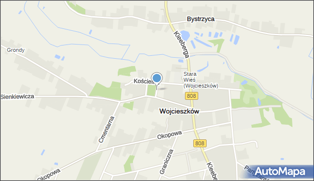 Wojcieszków, Plac Próchniewicza Władysława, mapa Wojcieszków