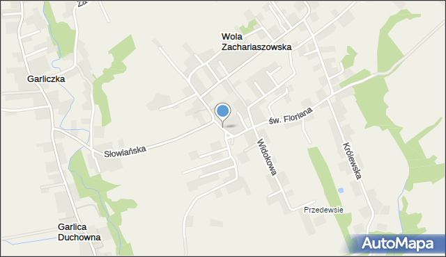 Wola Zachariaszowska, Plac Kusia Józefa, mapa Wola Zachariaszowska