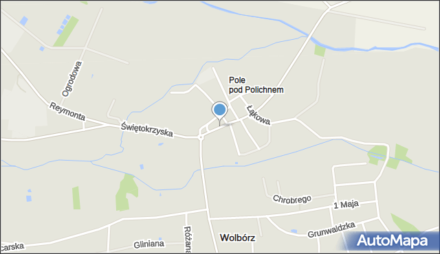 Wolbórz, Plac Króla Władysława Jagiełły, mapa Wolbórz