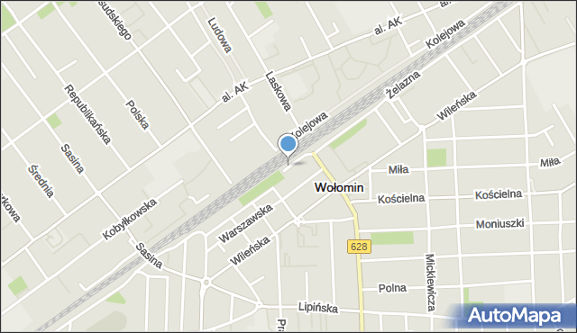 Wołomin, Plac Cicheckiego Józefa, mapa Wołomin