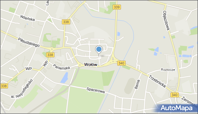 Wołów, Plac Piastowski, mapa Wołów