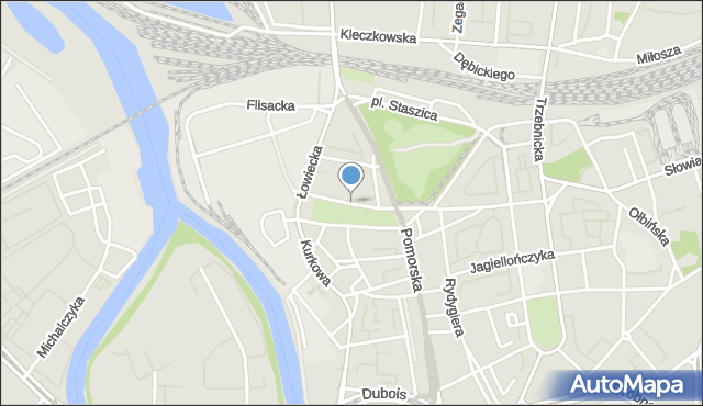 Wrocław, Plac Strzelecki, mapa Wrocławia