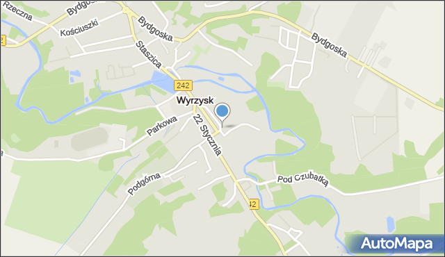 Wyrzysk, Plac Wojska Polskiego, mapa Wyrzysk