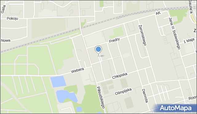 Zabrze, Plac Kopernika Mikołaja, mapa Zabrza