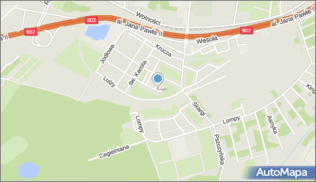 Zabrze, Plac Paderewskiego Ignacego Jana, mapa Zabrza