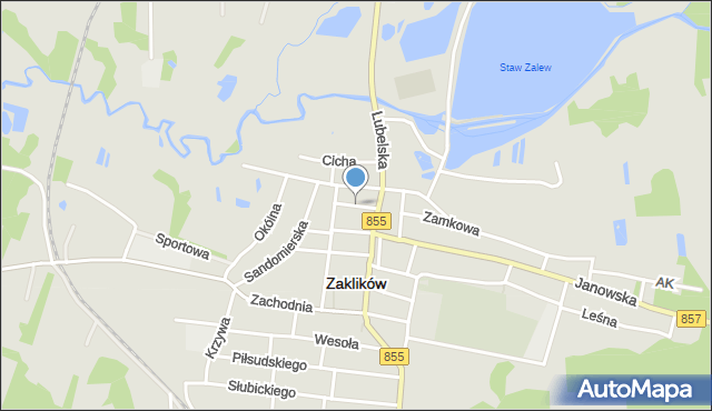 Zaklików, Plac Sienkiewicza Henryka, mapa Zaklików