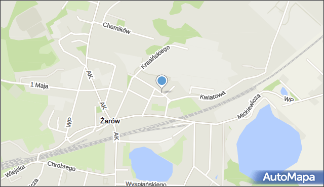 Żarów powiat świdnicki, Plac Wolności, mapa Żarów powiat świdnicki