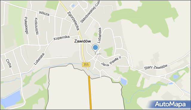 Zawidów, Plac Zwycięstwa, mapa Zawidów