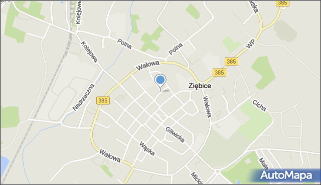 Ziębice, Plac Strażacki, mapa Ziębice